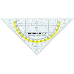Geodriehoek Rumold 1026 160mm transparant