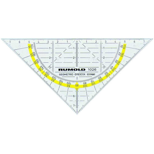 Rumold Geodriehoek Rumold 1026 160mm transparant