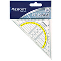 Westcott Geodriehoek Westcott 14cm transparant