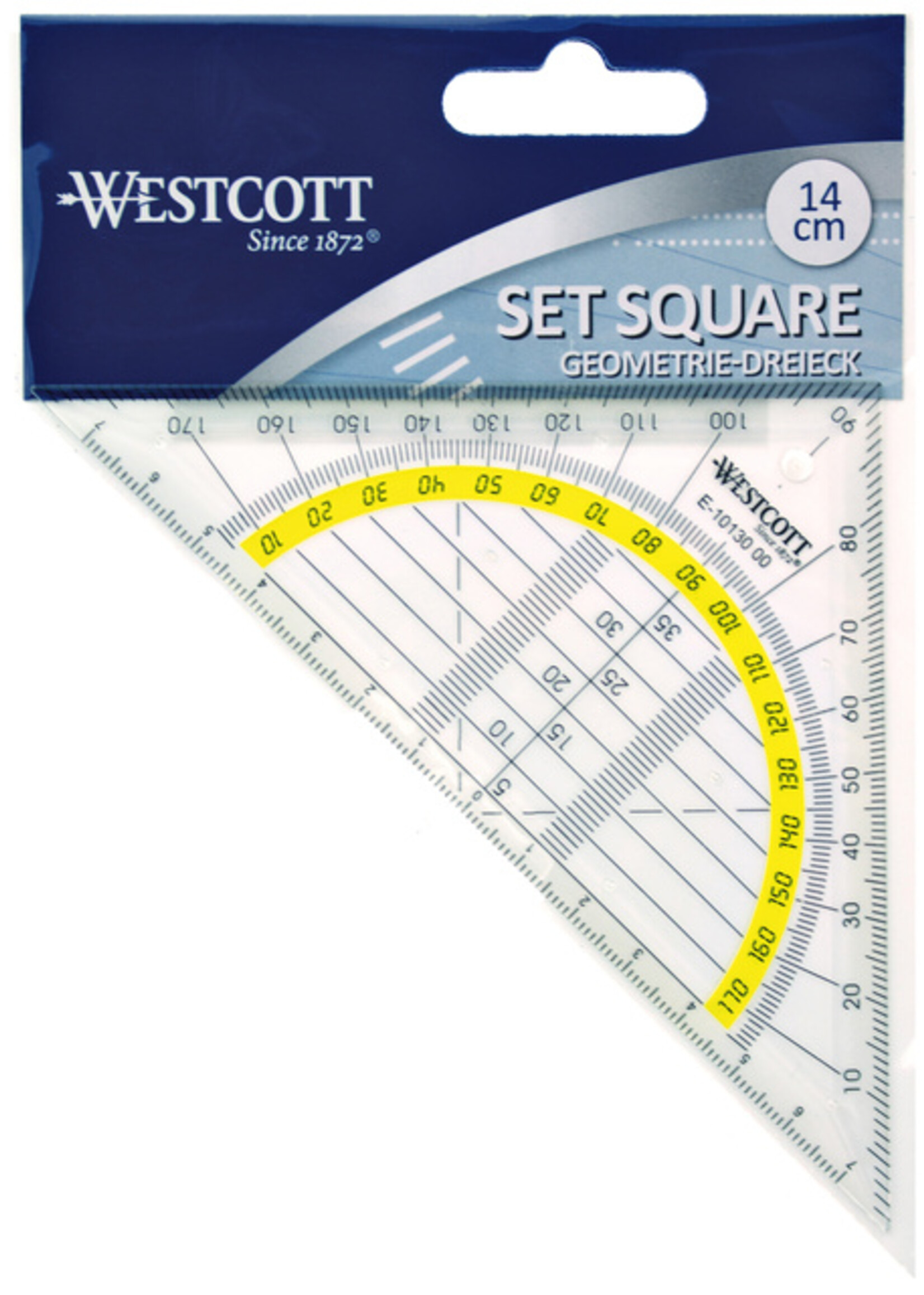 Westcott Equerre Géométrique Westcott 14cm transparent