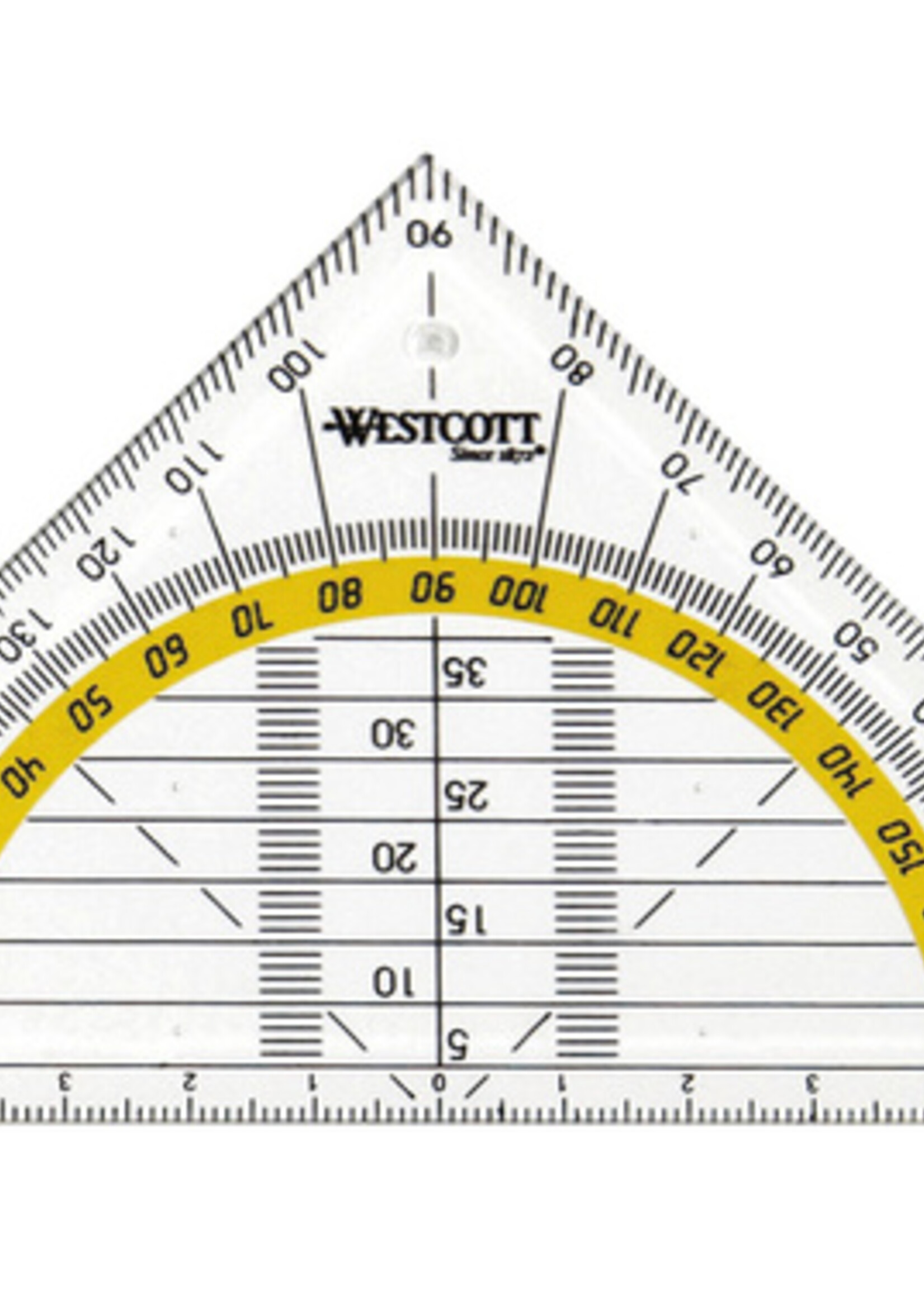 Westcott Equerre Géométrique Westcott 14cm transparent