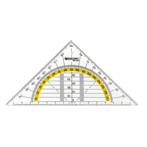 Westcott Geodriehoek Westcott 14cm transparant