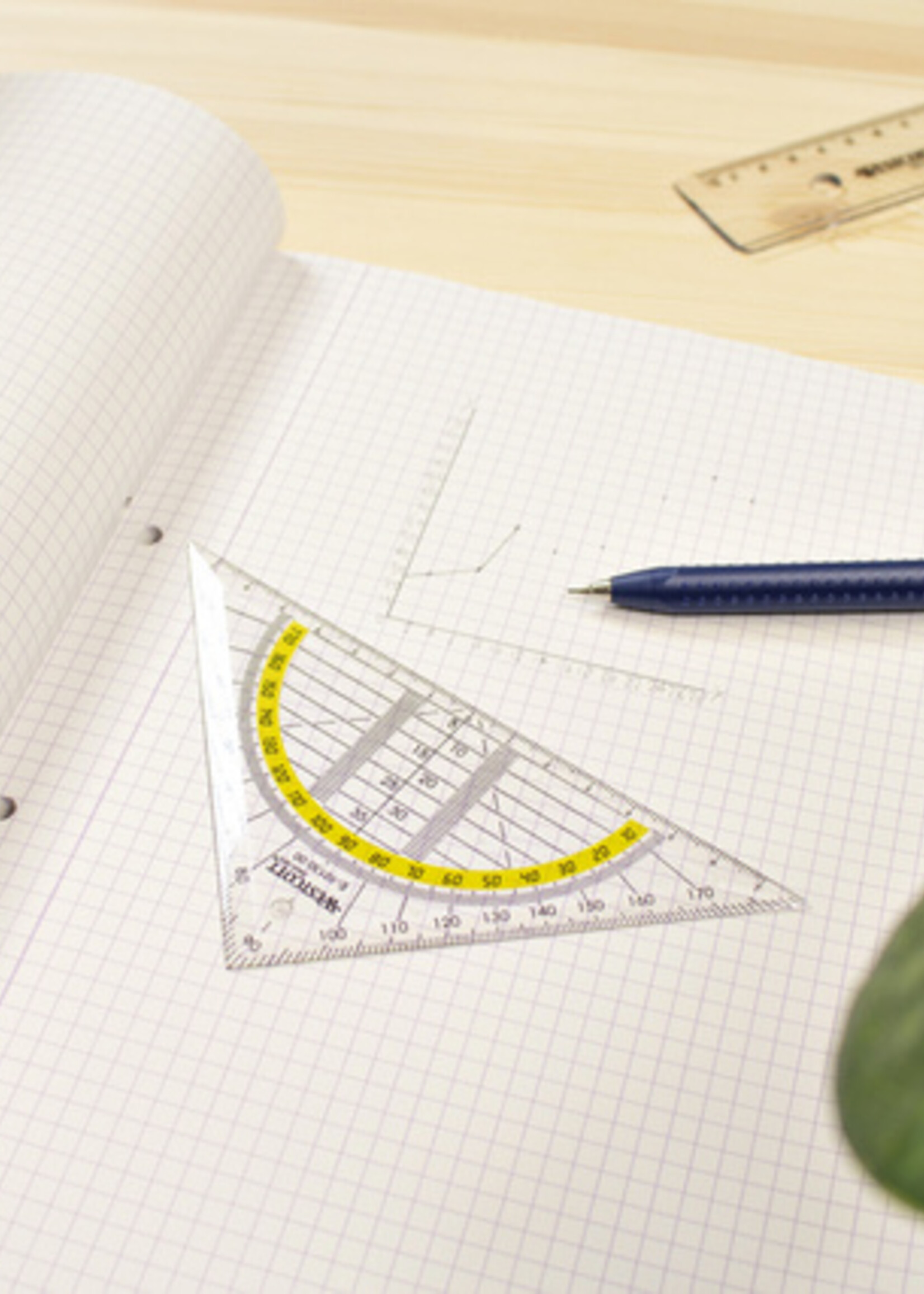 Westcott Geodriehoek Westcott 14cm transparant