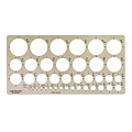 Linex Gabarit cercles Linex 39 1-35mm avec plots anti-tache gris