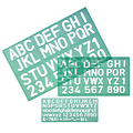 Linex Gabarits lettres Linex majuscules/minuscules/chiffres set 3 pièces