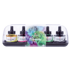 Encre Talens Ecoline avec  pipette set 5 couleurs primaires assorties