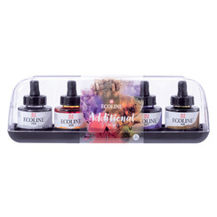 Encre Talens Ecoline avec pipette set additionel 5 couleurs assorties