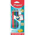 Maped Whiteboardpotlood Maped Marker'Peps inclusief slijper set à 4 kleuren