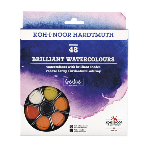 Koh-i-noor Peinture à l'eau Koh-i-Noor Brillant blister 48 couleurs assorti