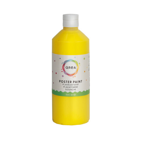 Qrea Plakkaatverf Qrea geel 500ml