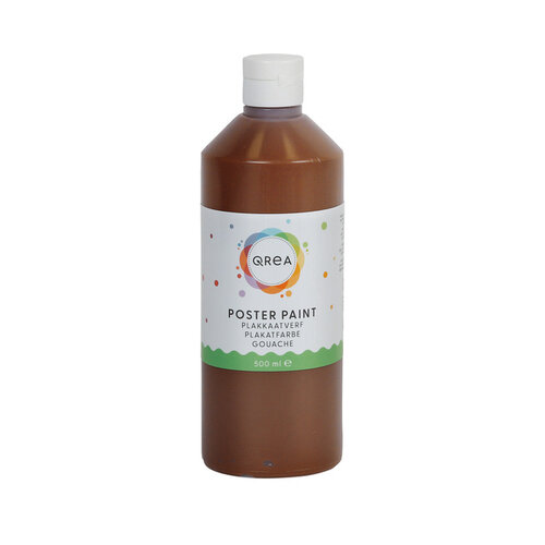 Qrea Plakkaatverf Qrea donkerbruin 500ml