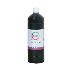 Plakkaatverf Qrea zwart 1000ml
