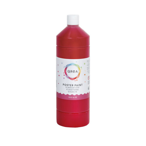 Qrea Plakkaatverf Qrea rood 1000ml