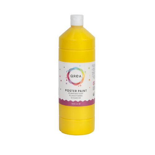 Qrea Plakkaatverf Qrea geel 1000ml