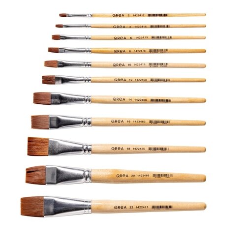 Qrea Pinceaux Qrea poil synthétique set 11 largeurs
