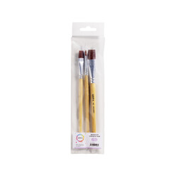 Kwast Qrea synthetisch set à 3 breedtes