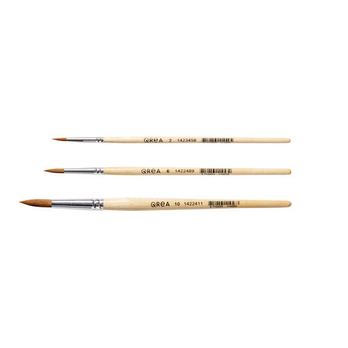 Qrea Pinceau Qrea poil synthétique set 3 largeurs