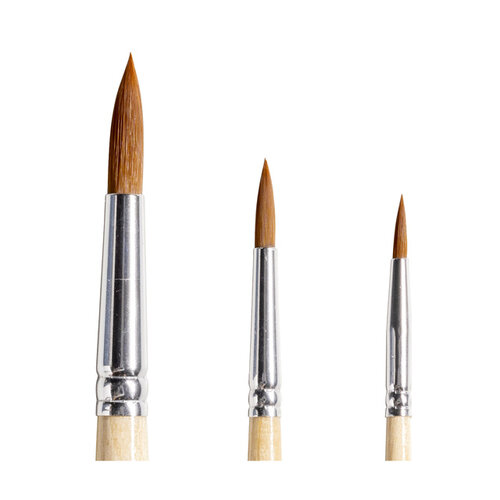 Qrea Pinceau Qrea poil synthétique set 3 largeurs