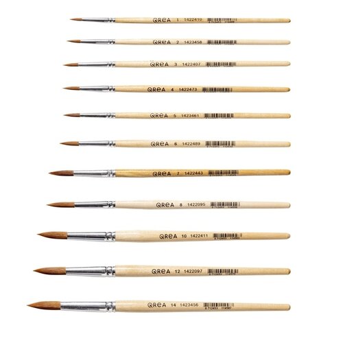 Qrea Pinceau Qrea poil synthétique set 5 largeurs