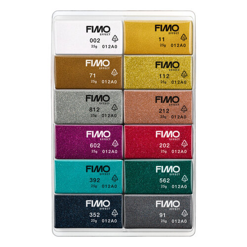 Fimo Staedtler Pâte à modeler Fimo Effet Colour Pack 12 couleurs scintillantes