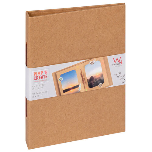 walther design Fotoalbum walther design mini 24 foto's 13x18cm verticaal kraft