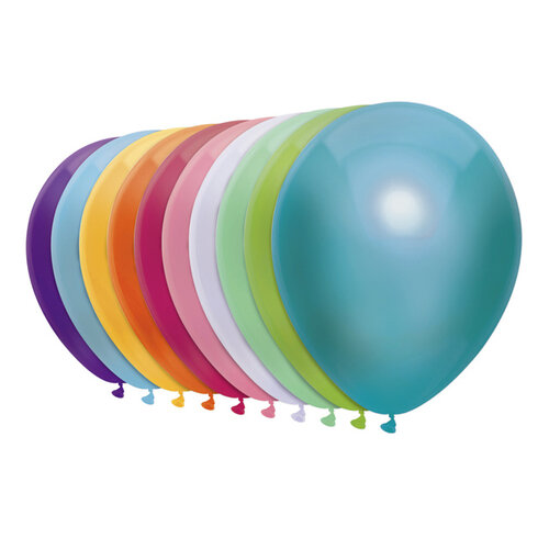 Haza Ballon Haza uni 30cm 50 pièces couleur métallique assorti