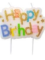 Haza Kaarsje Happy 'Happy birthday' 10.5cm