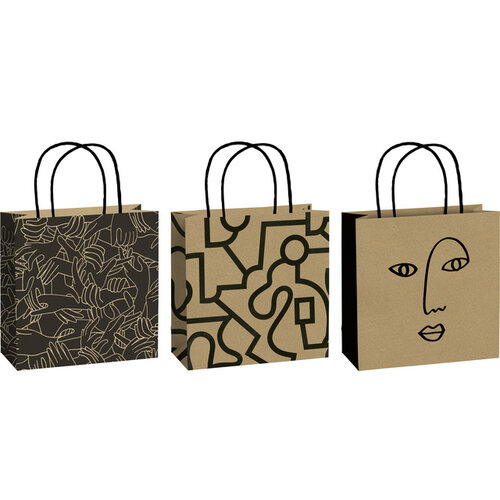 Stewo Cadeautasjes Stewo Mindful 20x20x8cm set à 3 desins