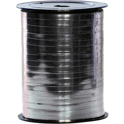 Ruban cadeau Haza 250mx5mm argent métallique