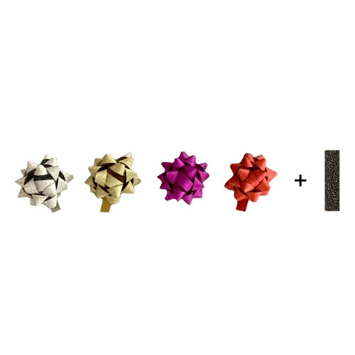 Haza Rozetten Haza 50mm glitter assorti