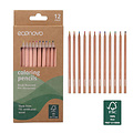 Econovo Crayon de couleur Econovo assorti blister 12 pièces