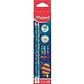 Maped Grafietpotlood Maped Pixel Party met gum set à 12 stuks assorti