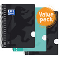 Oxford Bloc collège Oxford School A4+ 23 perf 160 pages 80g lot économique assorti 3 pièces