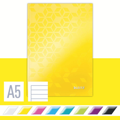 Leitz Cahier Leitz WOW A5 160 feuilles 90g ligné jaune