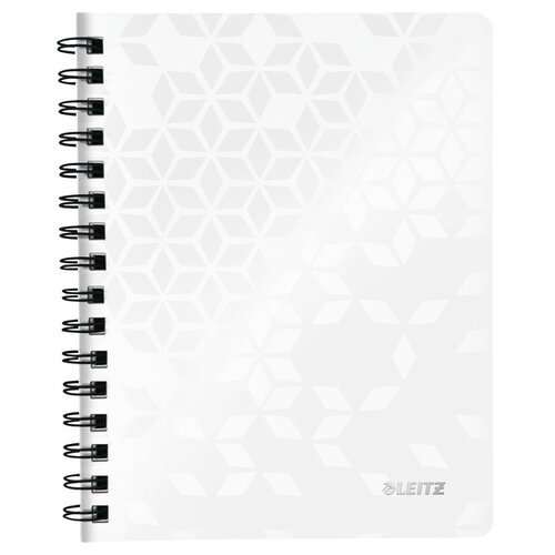 Leitz Cahier de notes Leitz WOW A5 ligné spirale PP blanc