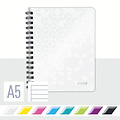 Leitz Cahier de notes Leitz WOW A5 ligné spirale PP blanc