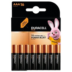 Batterij Duracell Plus 16xAAA