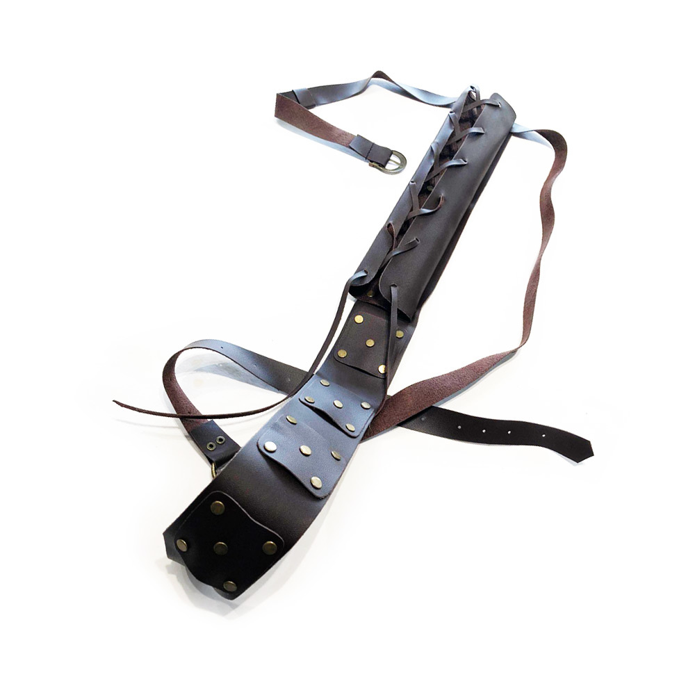 Back sword holder made of PU leather, backsword belt for katana or swo