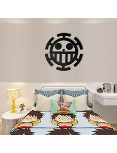 ONE PIECE - Trafalgar Law - Herz Piraten - Metall Wanddekoration 60cm