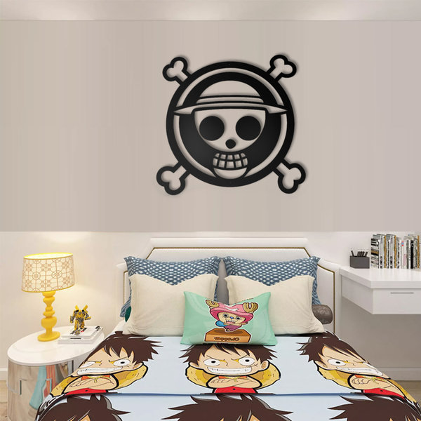 ONE PIECE - Luffy - L'équipage de Chapeau de paille - Décoration murale en métal 60cm