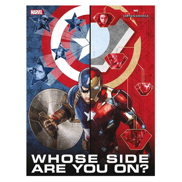 Avengers MARVEL - Captain America vs Iron Man - Civil War - Glass Poster