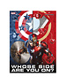 Avengers MARVEL - Captain America vs Iron Man - Civil War - Glasposter