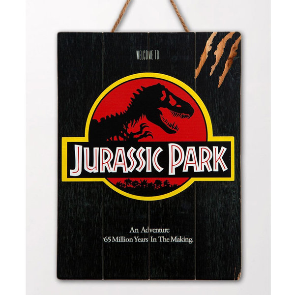 Doctor Collector Jurassic Park - WoodArts 3D - Houten wanddecoratie Logo 30 x 40 cm