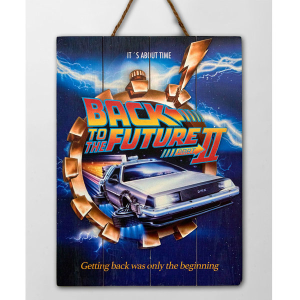 Doctor Collector Back to the Future 2 - WoodArts 3D - Wooden Wall Art - It's about time 30 x 40 cm