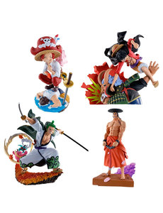 Megahouse One Piece - Log Box Trading Figur 8 cm - Re: Geburt Wanokuni Vol. 3 Sortiment (Komplettsatz von 4)