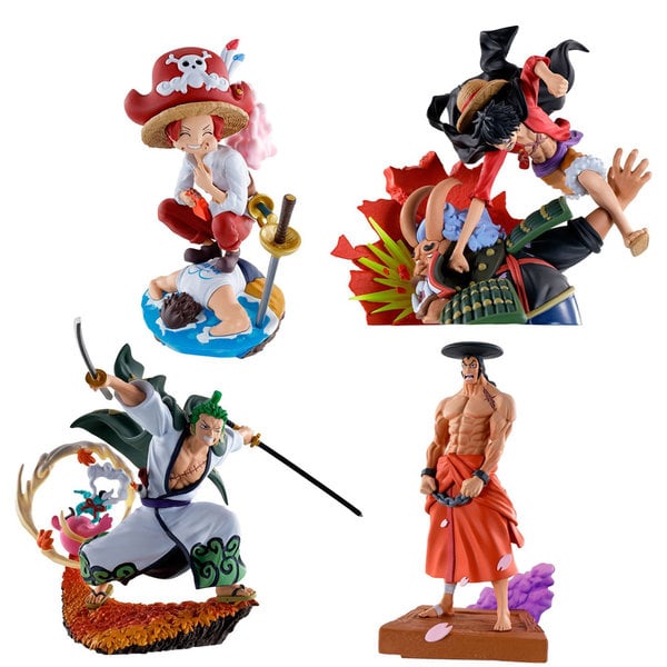 Megahouse One Piece - Log Box Trading Figur 8 cm - Re: Geburt Wanokuni Vol. 3 Sortiment (Komplettsatz von 4)