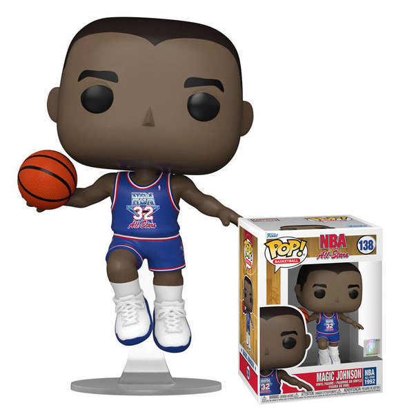 Funko NBA Legends POP - Magic Johnson (Blue All Star Uni 1991) - Basketball Vinyl Figure 9 cm