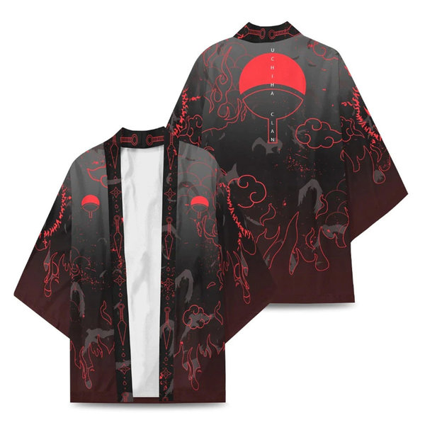 Haori Naruto - Sasuke Haori kimono Veste - Uchiha Clan - Cosplay