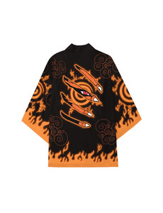 Haori Naruto - Kurama Haori kimono Jacket - Flames - Cosplay