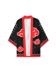 Haori Naruto - Akatsuki Haori kimono Veste - Logo nuage rouge - Cosplay